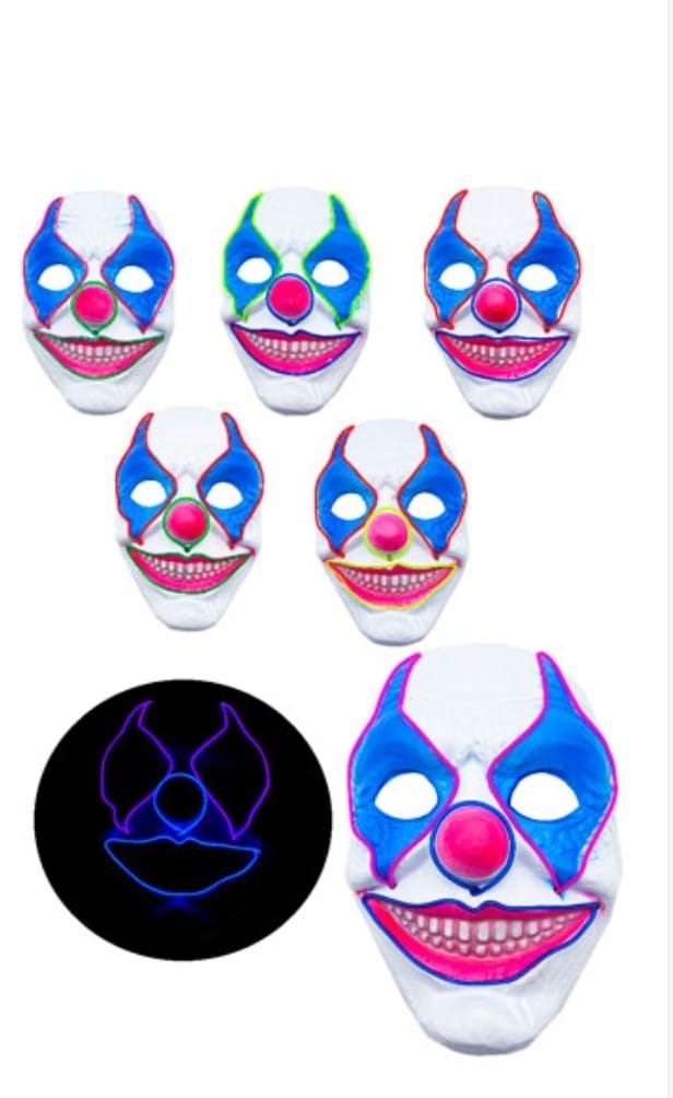 Máscaras Payaso LED Neon
